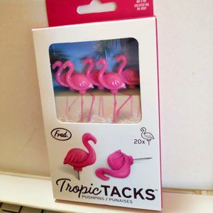 Fred Tropic Pink Flamingo Pushpins, Pack of 20, New-in-Box